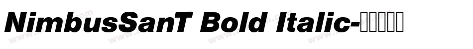 NimbusSanT Bold Italic字体转换